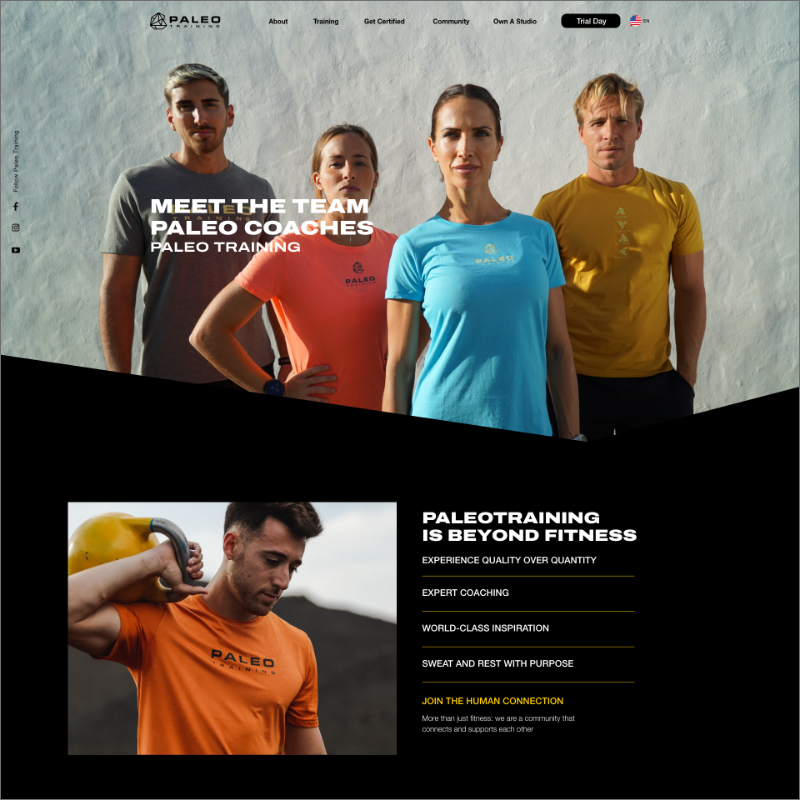 Paleo Training Web Design